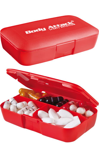 Body Attack Tablettenbox Transparent