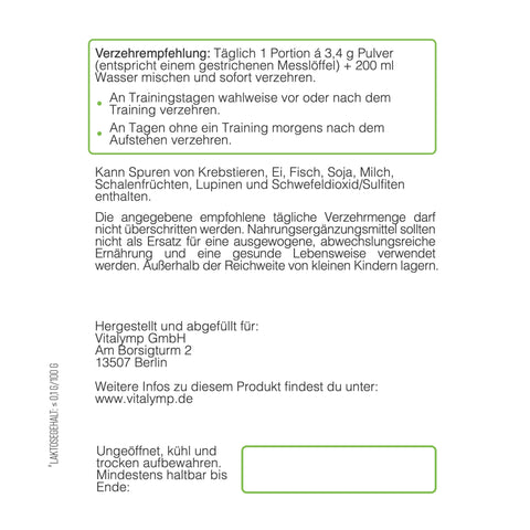 Vitalymp Kreatin Monohydrat (500g)
