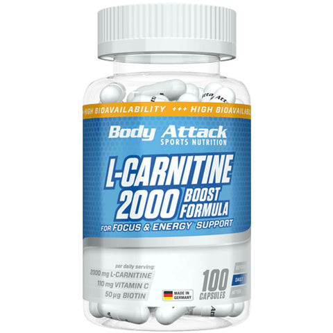 l carnitine online kaufen L-Carnitin Kapseln helps convert fat into energy Body Attack L-Carnitine 2000 (100