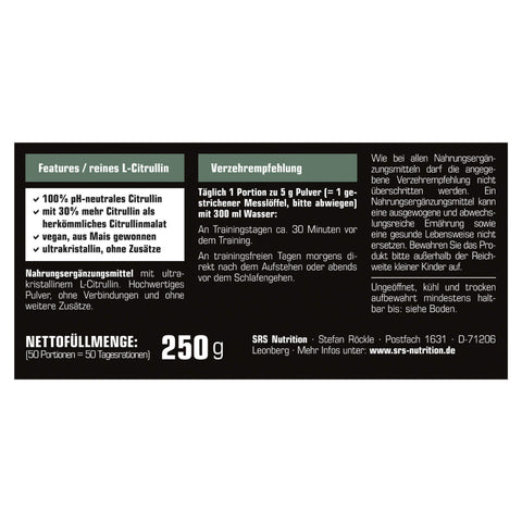 SRS Nutrition Citrullin (250g)