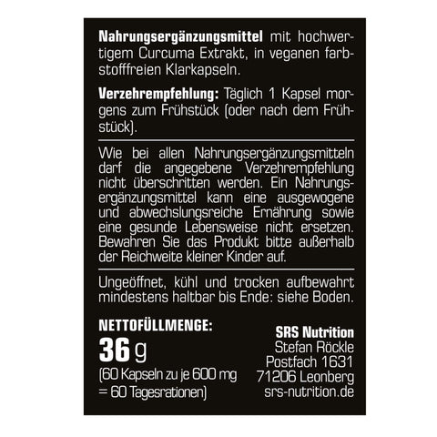 SRS Nutrition Curcuma 95 (60 Kapseln)