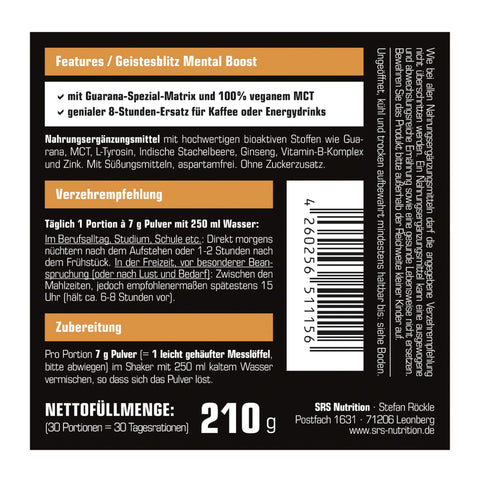 SRS Nutrition Geistesblitz (210g)