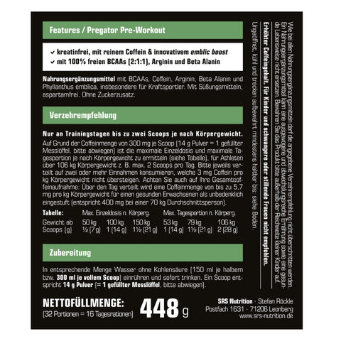 SRS Nutrition Pregator (448g)