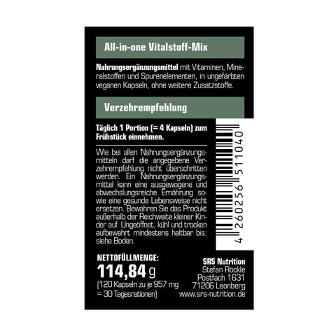SRS Nutrition Vital Blast (120 Kapseln)