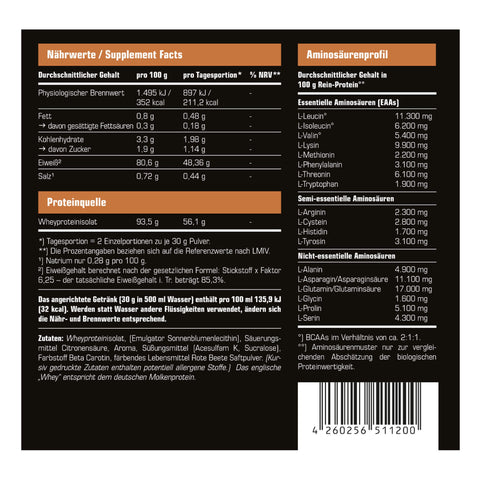 SRS Nutrition Whey Isolat (1900g) Fruit Punch