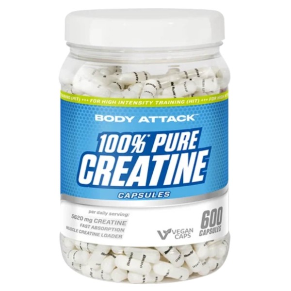 Body Attack 100% Pure Creatine (600 Kapseln)